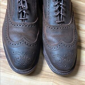 Allen Edmonds McTavish Brown Waxed Suede Oxfords 11D Worn Once